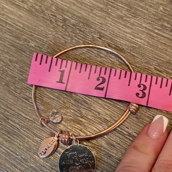 Footnotes | Rose Gold | Cat | Charm | Bangle | Bracelet - Picture 5 of 5